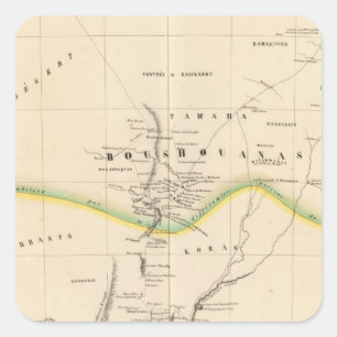 Botsuana, Südafrika 51 Quadratischer Aufkleber
