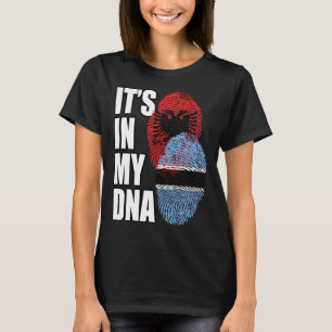 Botsuana und Albanien - DNA-Flag Heritage T-Shirt