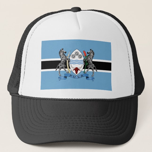 Botsuana-Wappen/Flagge Truckerkappe (Vorderseite)