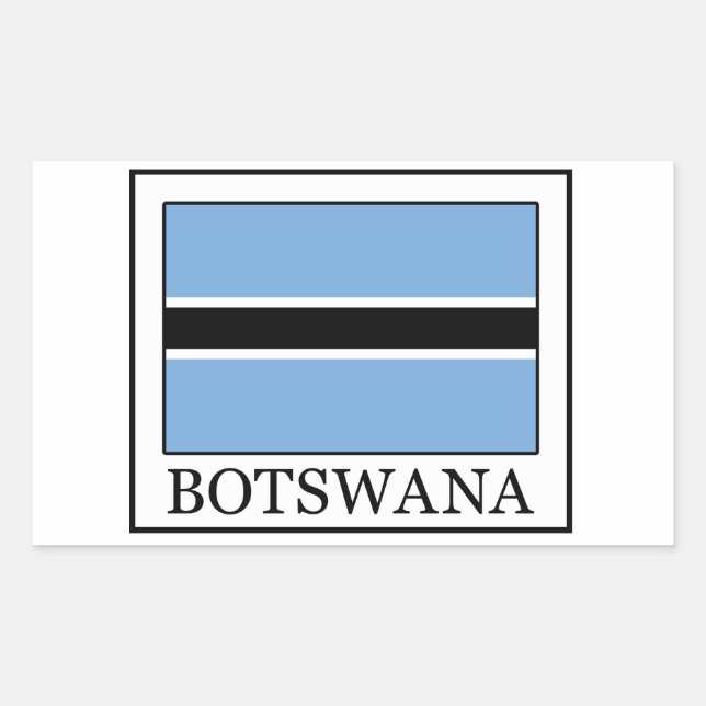 Botswana-Aufkleber Rechteckiger Aufkleber (Vorderseite)