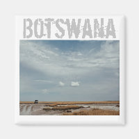 Botswana Car Travel Salt Pan Magnet