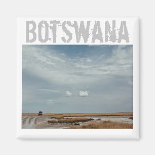 Botswana Car Travel Salt Pan Magnet