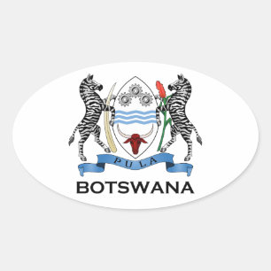 BOTSWANA - Fahne/Emblem/Wappen/Symbol Ovaler Aufkleber
