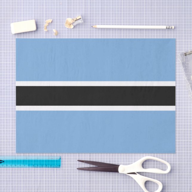 Botswana fashion, Botswana Flag tissue paper Seidenpapier (Handwerk)