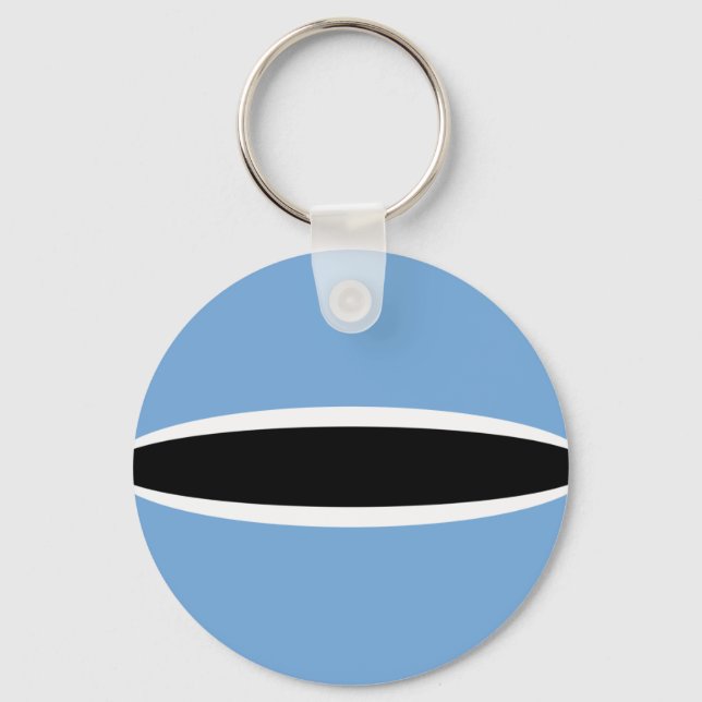 Botswana Fisheye Flag Schlüsselanhänger (Vorderseite)
