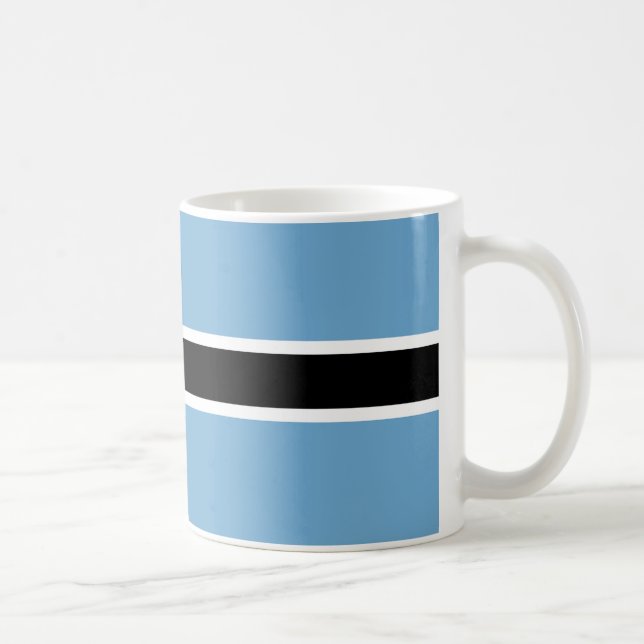 Botswana Flag Keramik Tasse (Rechts)