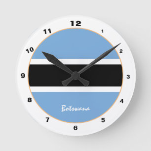 Botswana Flag modernes Design, Botswana Zuhause Runde Wanduhr