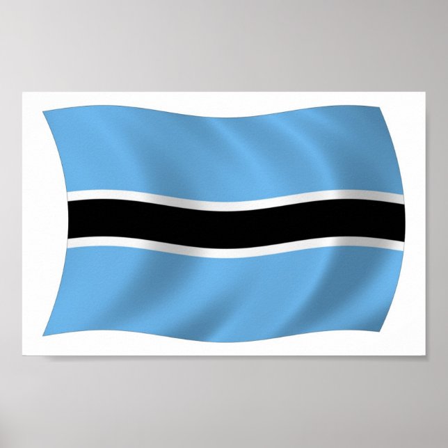 Botswana Flag Poster Print (Vorne)
