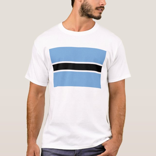 Botswana Flag T-Shirt, Patriotic T-Shirts, T-Shirt (Vorderseite)