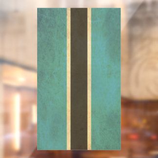 Botswana-Flagge im Vintage-Design Fensteraufkleber