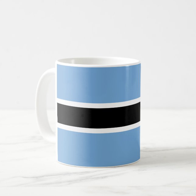 Botswana-Flagge Kaffeetasse (Vorderseite Links)