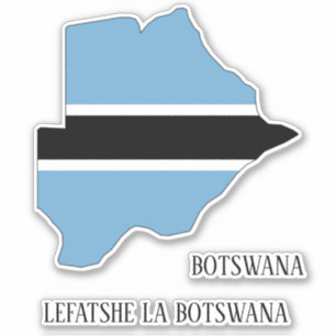 Botswana-Flagge Karte Patriotisch Aufkleber