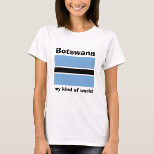 Botswana-Flagge + Karte + Text T-Shirt