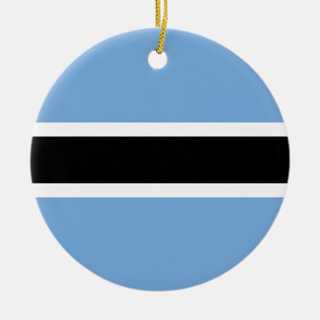 Botswana-Flagge Keramik Ornament (Vorne)