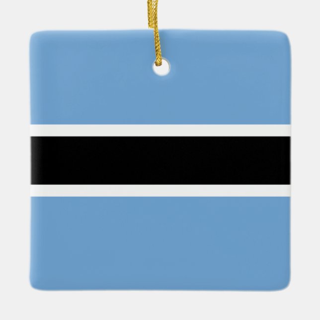 Botswana-Flagge Keramikornament (Vorderseite)