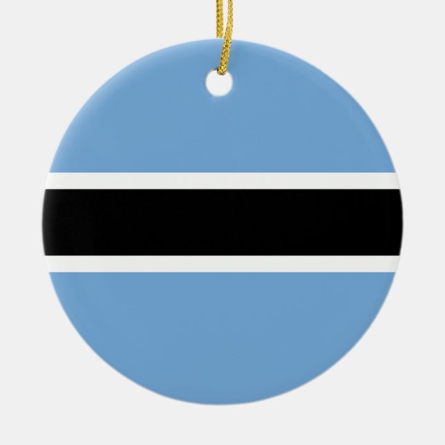 Botswana-Flagge Keramikornament (Vorne)