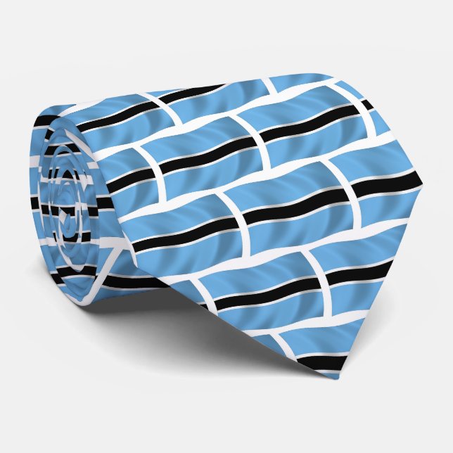 Botswana-Flagge Krawatte (Gerollt)