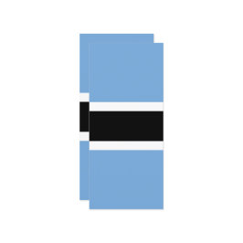 Botswana-Flagge Menükarte