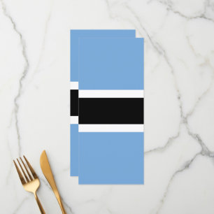 Botswana-Flagge Menükarte