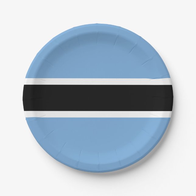 Botswana-Flagge Pappteller (Vorderseite)