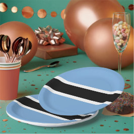 Botswana-Flagge Pappteller