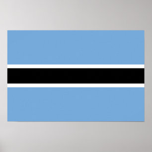 Botswana-Flagge Poster