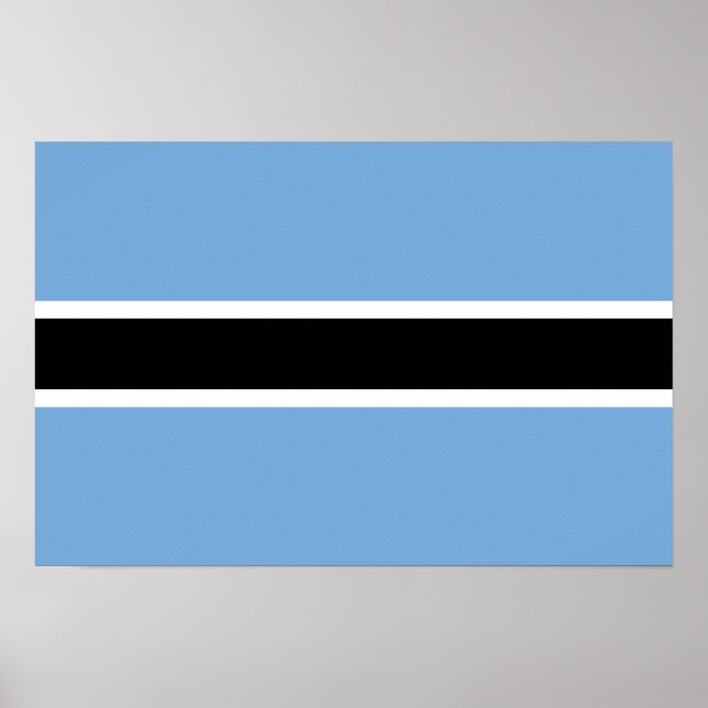 Botswana-Flagge Poster (Vorne)