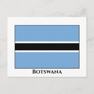Botswana-Flagge Postkarte