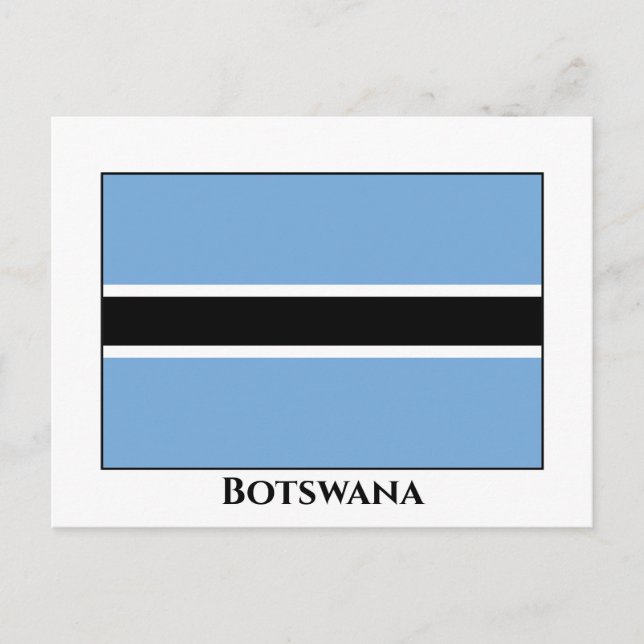 Botswana-Flagge Postkarte (Vorderseite)