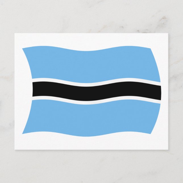 Botswana-Flagge Postkarte (Vorderseite)