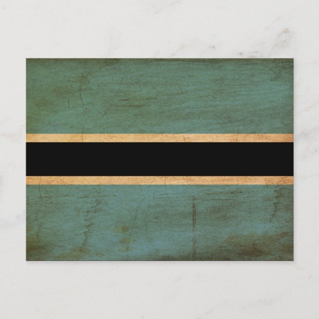 Botswana-Flagge Postkarte (Vorderseite)