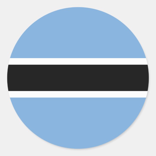 Botswana-Flagge Runder Aufkleber (Vorderseite)