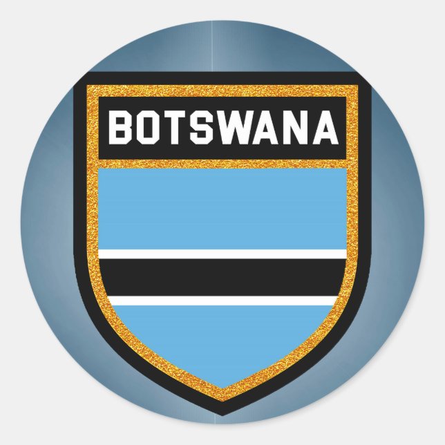 Botswana-Flagge Runder Aufkleber (Vorderseite)