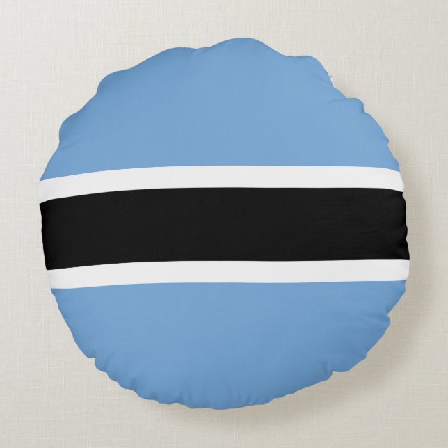 Botswana-Flagge Rundes Kissen (Rückseite)