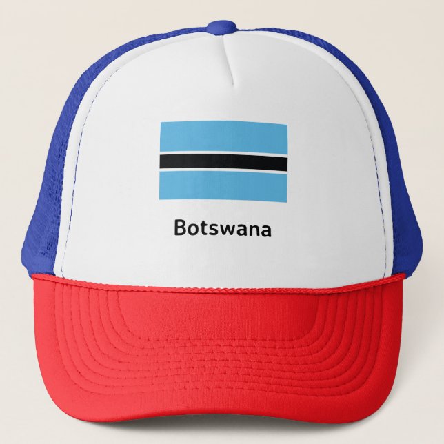 Botswana-Flagge Truckerkappe (Vorderseite)