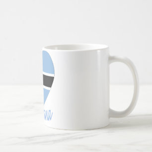 Botswana-Flaggen-Herz Tasse