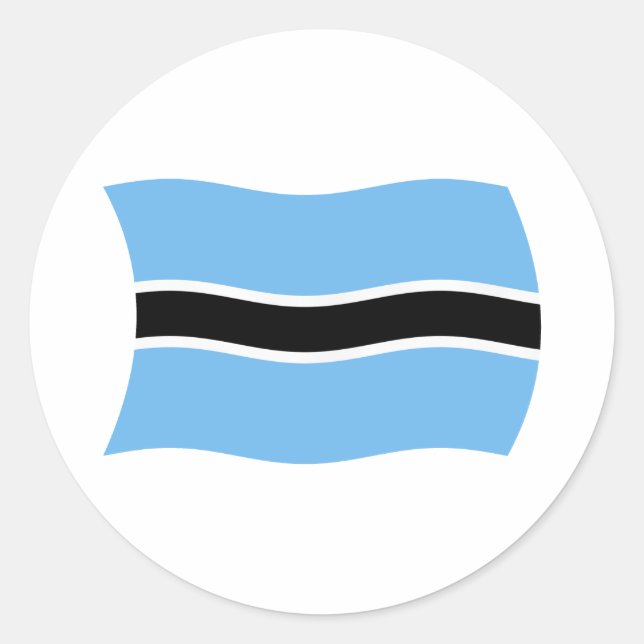 Botswana-Flaggenaufkleber Runder Aufkleber (Vorderseite)