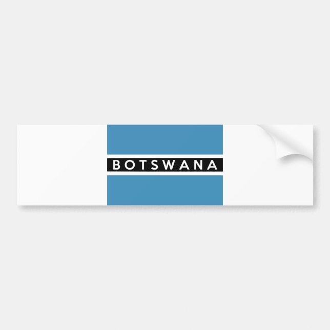 Botswana-Flaggenland schweiz Textname Autoaufkleber (Vorne)
