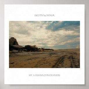 Botswana Kubu Baobab Island Reiseplaner Poster