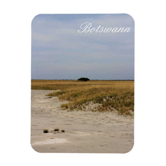 Botswana Landscape Salt Pans Savannah Magnet (Vertikal)