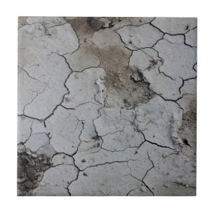 Botswana Landschaft Salzpfannen Risse trockener Sc Fliese