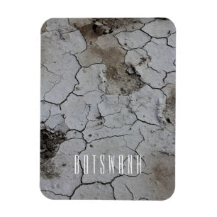 Botswana Landschaft Salzpfannen Risse trockener Sc Magnet