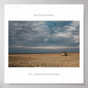 Botswana Makgadikgadi Salt Pans Car Travel Poster
