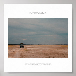 Botswana Makgadikgadi Salt Pans Car Travel Poster