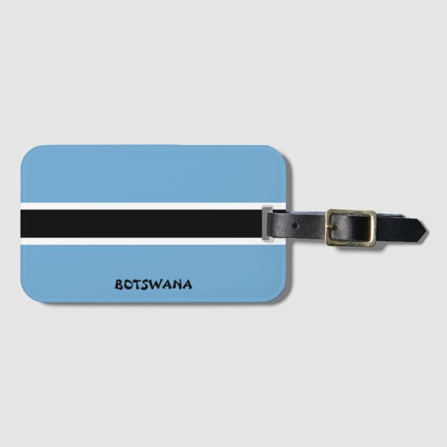 Botswana National Flag Patriotic Gepäckanhänger (Vorderseite (Horizontal))