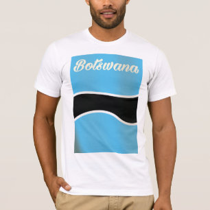 Botswana-Nationalflagge im Vintage-Stil Reiseposte T-Shirt