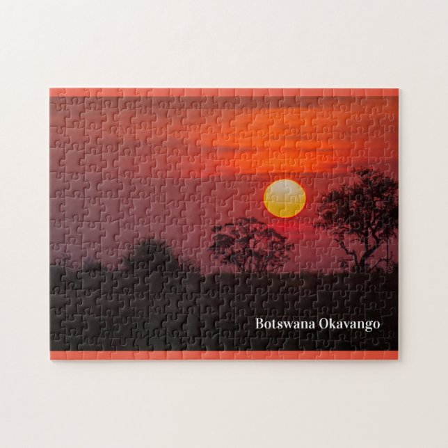 Botswana Okavango Delta Sunset Puzzle (Horizontal)