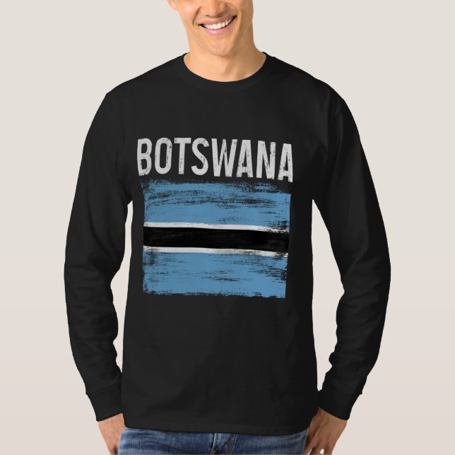 Botswana Pride Botswanan Flag Afrikanische Wurzeln T-Shirt (Vorderseite)