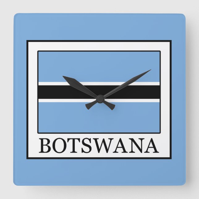 Botswana Quadratische Wanduhr (Vorderseite)