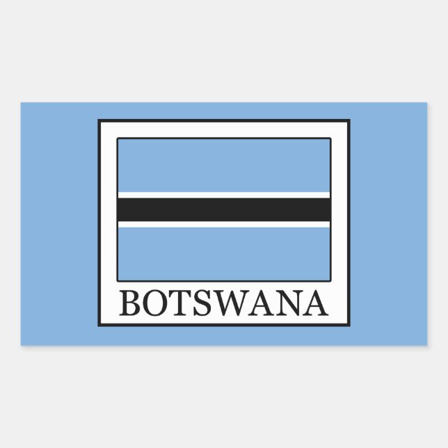 Botswana Rechteckiger Aufkleber (Vorderseite)